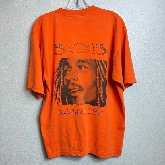 VINTAGE 90’s/Y2K Bob Marley Double Sided Portrait T-shirt. - Picture 4 of 11